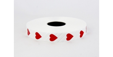 PP PRINTED RIBBON WITH "HEARTS 3" PATTERN