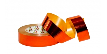 PP METALLIC RIBBON WITH "STRIPES" PATTERN 3cm/50yd