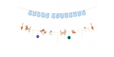 BANER HAPPY BIRTHDAY "PIESKI" 210cm