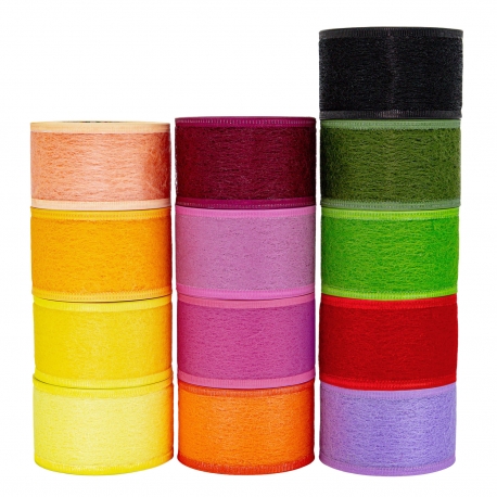 ZESTAW WSTĄŻEK Z DRUCIKIEM "FLIZELINA" 4cm/10m