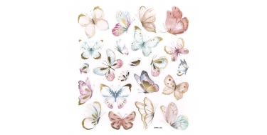 NAKLEJKI OZDOBNE "BOHO BUTTERFLIES" 1opak./22szt.