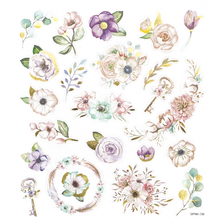 NAKLEJKI OZDOBNE "BOHO FLORALS" 1opak./22szt.