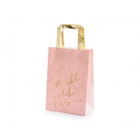 TOREBKI PAPIEROWE NA PREZENTY "PROSECCO" 18cm/26cm/10cm 1opak./6szt.