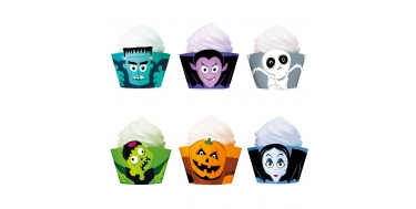 PAPILOTKI DEKORACYJNE "HALLOWEEN MONSTERS" 1opak./6szt.