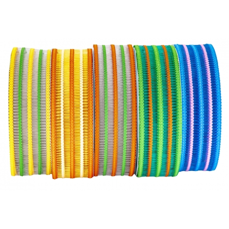 ZESTAW WSTĄŻEK TKANYCH "SIATECZKA" 4cm/10m - 5 SZTUK