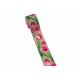 WSTĄŻKA MATERIAŁOWA Z DRUCIKIEM ZE WZOREM "TULIPANY" 6,3cm/5yd