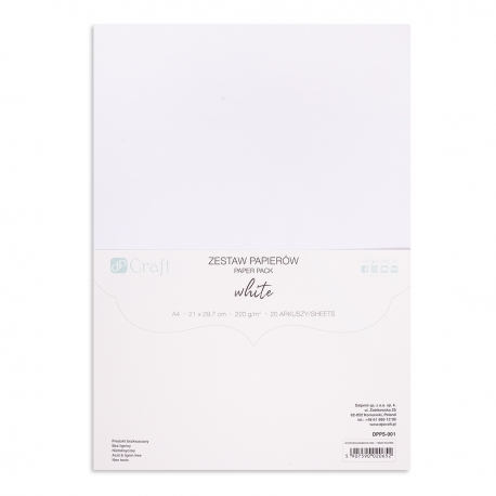 ZESTAW PAPIERÓW 220g, A4, 1opak./20szt.
