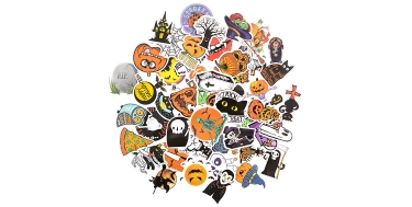 NAKLEJKI WINYLOWE "HALLOWEEN" 1opak./50szt.