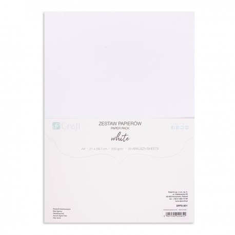ZESTAW PAPIERÓW A4 220G  - 1opak./20ark.