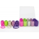 PP RIBBON WITH GOLDEN STRIPES "RIBBON EGGS -  MIX OF COLOURS" 0,5cm/20m