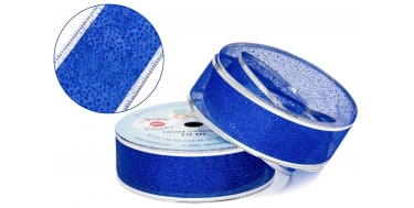 WSTĄŻKA Z DRUCIKIEM Z BROKATEM 4cm/10m