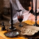 BIEŻNIK KORONKOWY "PAJĘCZYNY HALLOWEEN" 45cm/183cm