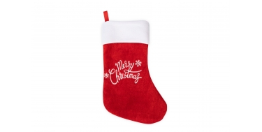 SKARPETA ŚWIĄTECZNA NA PREZENTY "MERRY CHRISTMAS" 40cm/26cm
