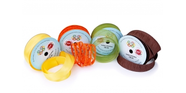 ZESTAW WSTĄŻEK JESIENNYCH 4cm/10m - 4 SZTUKI