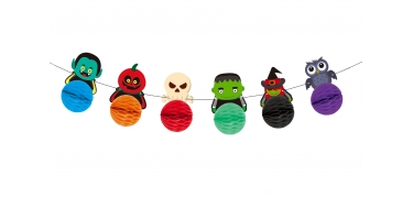 GIRLANDA PAPIEROWA HONEYCOMB "HALLOWEEN MONSTERS" 300cm