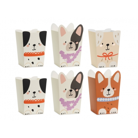 PUDEŁKA NA POPCORN "PIESKI" 8,7cm/8,7cm 1opak./6szt.