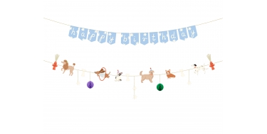 BANER HAPPY BIRTHDAY "PIESKI" 210cm