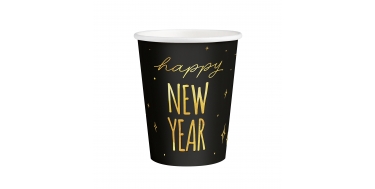 KUBECZKI PAPIEROWE "HAPPY NEW YEAR" 220ml 1opak./6szt.