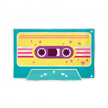 SERWETKI PAPIEROWE JEDNORAZOWE "RETRO DISCO" 1opak./10szt.