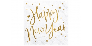 SERWETKI PAPIEROWE JEDNORAZOWE "HAPPY NEW YEAR" 1opak./20szt.