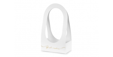 PUDEŁKO NA KWIATY - FLOWERBOX "BEST WISHES" 21,6cm/11,7cm/38,5cm