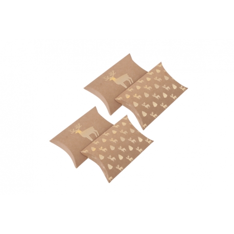 PUDEŁKA SKŁADANE PILLOW BOX "JELEŃ" 1opak./4szt.
