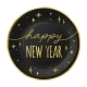 TALERZYKI PAPIEROWE "HAPPY NEW YEAR" 18cm 1opak./6szt.