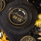 TALERZYKI PAPIEROWE "HAPPY NEW YEAR" 18cm 1opak./6szt.