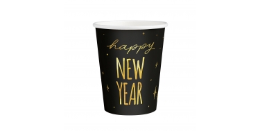 KUBECZKI PAPIEROWE "HAPPY NEW YEAR" 220ml 1opak./6szt.