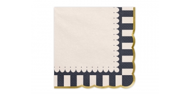 SERWETKI PAPIEROWE JEDNORAZOWE ZE ZŁOTYM BRZEGIEM 1opak./12szt.