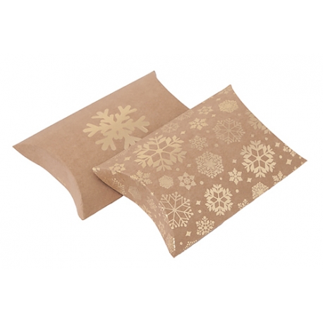 PUDEŁKA SKŁADANE PILLOW BOX "ŚNIEŻYNKI" 1opak./2szt.
