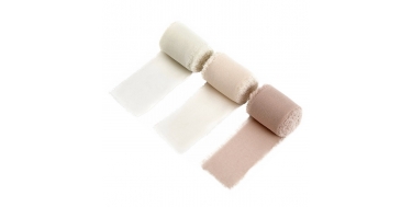 WSTĄŻKA SZYFONOWA "RĘCZNIE RWANA" 4cm/5m 1opak./3szt.