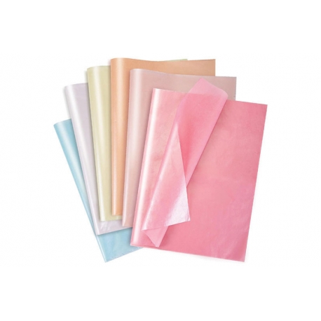 BIBUŁA PASTELOWA "PERŁOWA" 50cm/35cm 1opak./30szt.