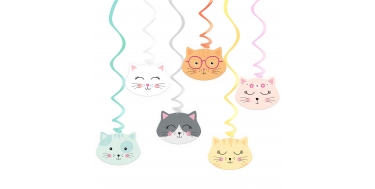 DEKORACJA ŚWIDERKI "KOTKI" 1opak./6szt.