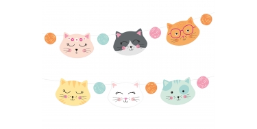 GIRLANDA PAPIEROWA "KOTKI" 150cm