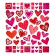 NAKLEJKI OZDOBNE "SERCA" 1opak./57szt.