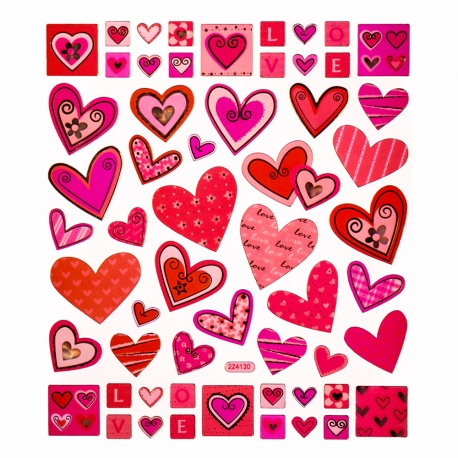 NAKLEJKI OZDOBNE "SERCA" 1opak./57szt.