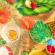 SERWETKI PAPIEROWE JEDNORAZOWE "LIŚĆ TROPIKALNY MONSTERA - ALOHA" 1opak./10szt.
