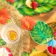 SERWETKI PAPIEROWE JEDNORAZOWE "LIŚĆ TROPIKALNY MONSTERA - ALOHA" 1opak./10szt.