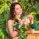 KUBECZKI PAPIEROWE "TROPIKALNE KWIATY - ALOHA" 270ml 1opak./6szt.