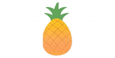 SERWETKI PAPIEROWE JEDNORAZOWE "ANANAS" 18,5cm/10,2cm 1opak./20szt.