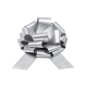 KOKARDA ŚCIĄGANA - WSTĄŻKA PP METALICZNA BROKATOWA 30cm/8cm