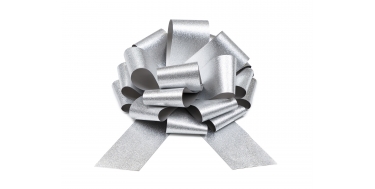 KOKARDA ŚCIĄGANA - WSTĄŻKA PP METALICZNA BROKATOWA 30cm/8cm