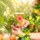 KUBECZKI PAPIEROWE "TROPIKALNE KWIATY - ALOHA" 270ml 1opak./6szt.