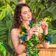 KUBECZKI PAPIEROWE "TROPIKALNE KWIATY - ALOHA" 270ml 1opak./6szt.
