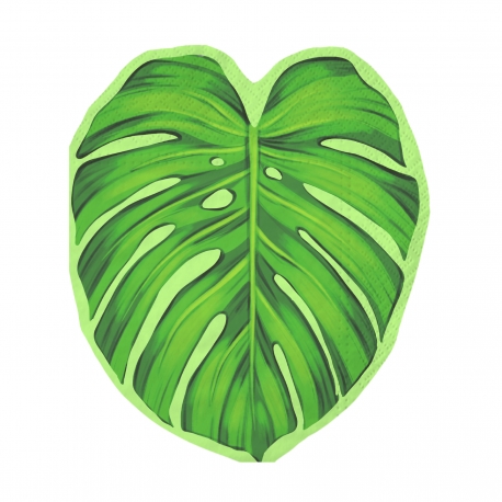 SERWETKI PAPIEROWE JEDNORAZOWE "LIŚĆ TROPIKALNY MONSTERA - ALOHA" 1opak./10szt.