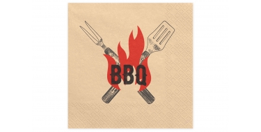 SERWETKI PAPIEROWE JEDNORAZOWE "BBQ"  1opak./20szt.