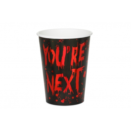 KUBECZKI PAPIEROWE "YOU'RE NEXT" 250ml 1opak./6szt.