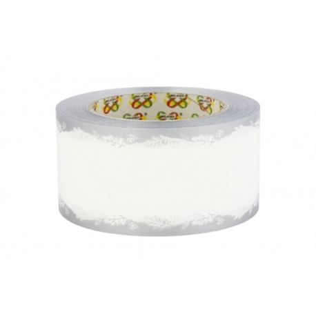 WSTĄŻKA PP DRUKOWANA POGRZEBOWA ZE WZOREM "WINOGRONA" 6cm, 8cm/50yd