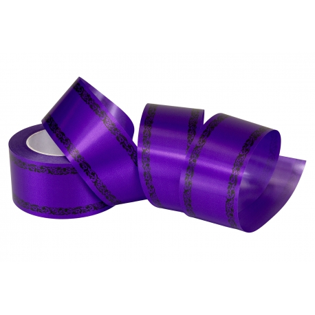 BEDRUCKTES  PP TRAUERBAND MIT "ORNAMENT" MUSTER 6cm/50yd